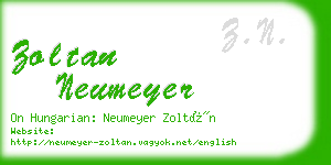 zoltan neumeyer business card